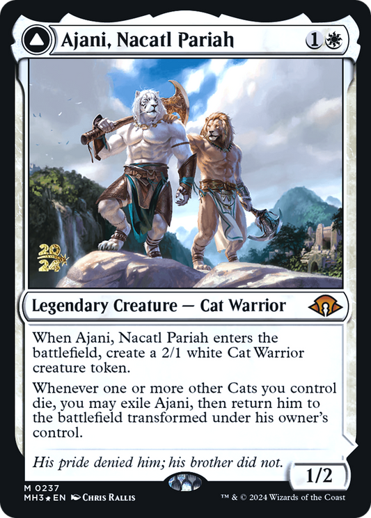 Ajani, Nacatl Pariah // Ajani, Nacatl Avenger (0237) (Prerelease) (PMH3) - Foil