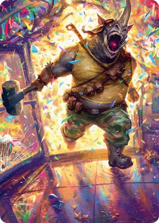 Rocksteady, Rowdy Rhino (54/54) Art Card (ATMT)