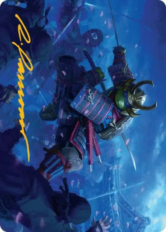 Leonardo, Sewer Samurai (01/54) Art Card (ATMT) - Gold-Stamped Signature