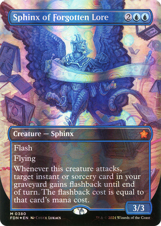 Sphinx of Forgotten Lore (0380) (Borderless) - Mana Foil