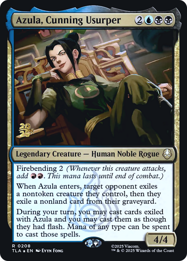 Azula, Cunning Usurper (0208) (Prerelease) (PTLA) - Foil