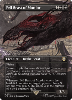 Fell Beast of Mordor (0557) (Borderless) - Surge Foil