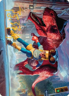 Moon Girl and Devil Dinosaur (14/45) Art Card (AMSH) - Gold-Stamped Signature