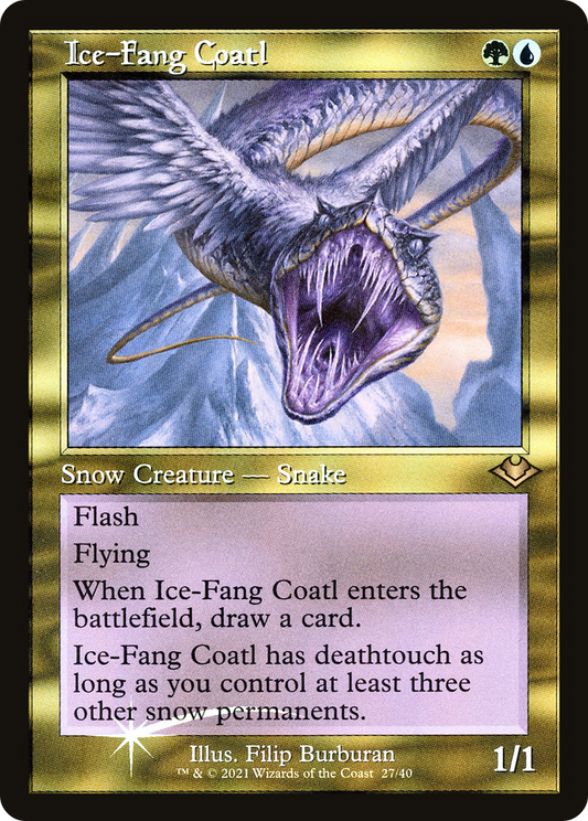 Ice-Fang Coatl (027) (Retro Frame) - Foil