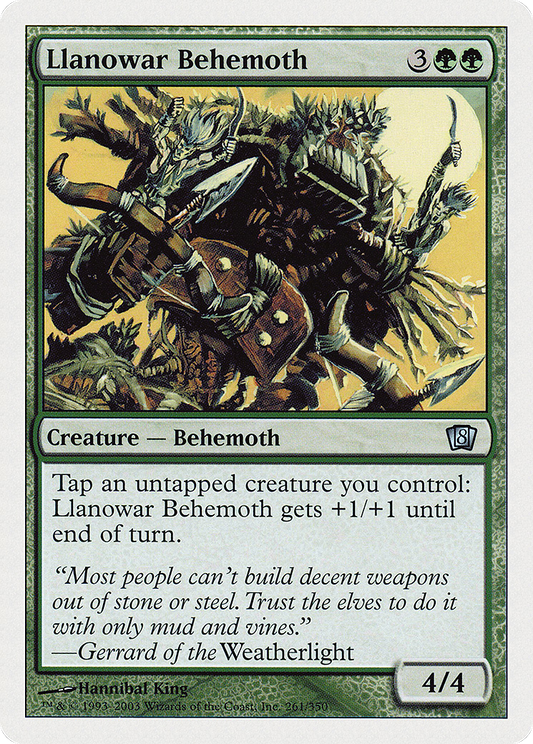 Llanowar Behemoth (8th Edition) (Oversized) (Box Topper Promo) (O8TH)
