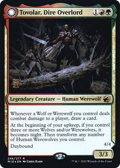 Tovolar, Dire Overlord // Tovolar, the Midnight Scourge (246) (Prerelease) (PMID) - Foil