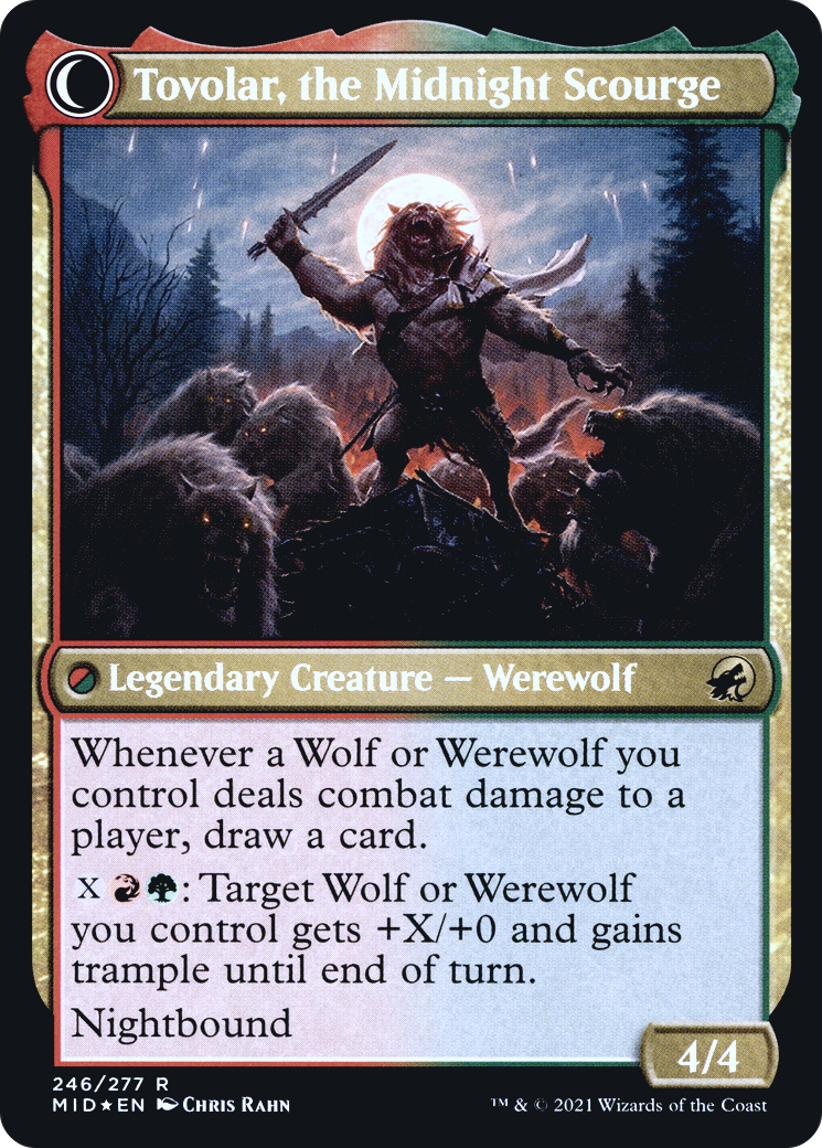 Tovolar, Dire Overlord // Tovolar, the Midnight Scourge (246) (Prerelease) (PMID) - Foil