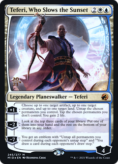 Teferi, Who Slows the Sunset (245) (Prerelease) - Foil