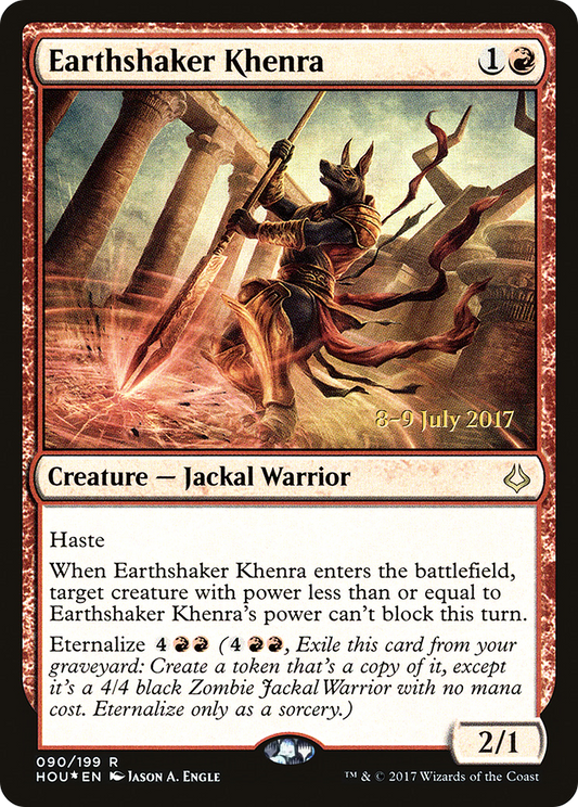 Earthshaker Khenra (090) (Prerelease) - Foil