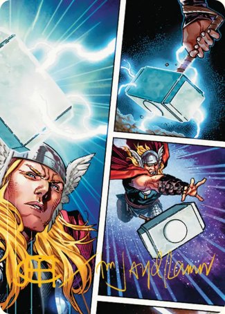 Mjölnir, Hammer of Thor (19/45) Art Card (AMSH) - Gold-Stamped Signature