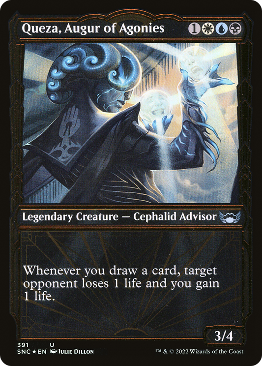 Queza, Augur of Agonies (391) (Showcase) - Gilded Foil