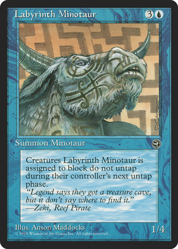 Labyrinth Minotaur (Orange Maze Background)