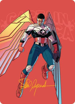 Captain America, Wings of Freedom (22/45) Art Card (AMSH) - Gold-Stamped Signature