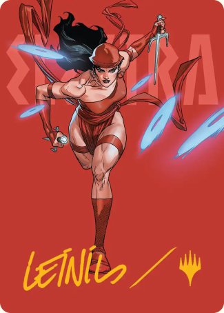 Elektra, Daughter of the Hand (25/45) Art Card (AMSH) - Gold-Stamped Signature
