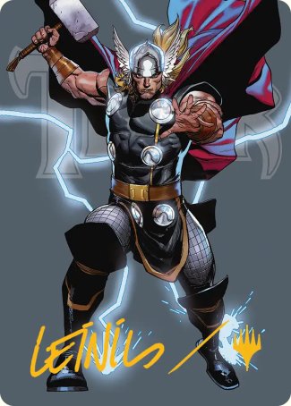 Thor, God of Thunder (26/45) Art Card (AMSH) - Gold-Stamped Signature