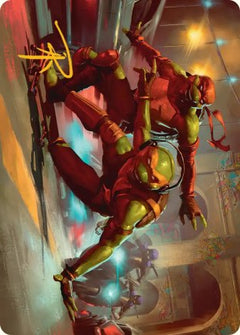 Raph & Mikey, Troublemakers (17/54) Art Card (ATMT) - Gold-Stamped Signature