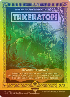 Triceratops [Wayward Swordtooth] (1392) (Showcase) - Rainbow Foil