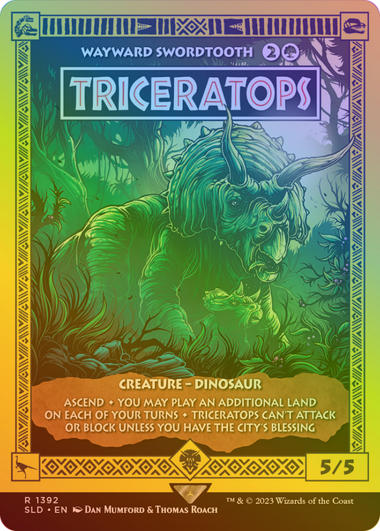 Triceratops [Wayward Swordtooth] (1392) (Showcase) - Rainbow Foil