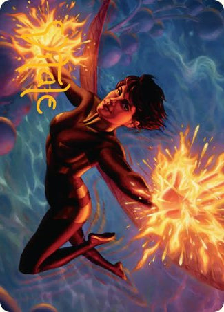 The Wasp, Winsome Avenger (32/45) Art Card (AMSH) - Gold-Stamped Signature