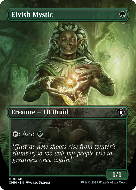Elvish Mystic (0648) (Borderless) - Foil