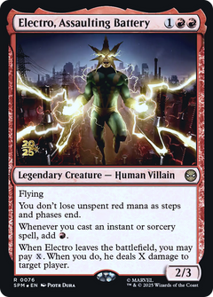 Electro, Assaulting Battery (0076) (Prerelease) - Foil pspm