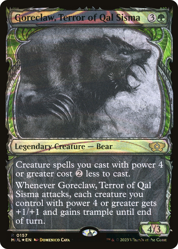 Goreclaw, Terror of Qal Sisma (0157) (Showcase) - Halo Foil
