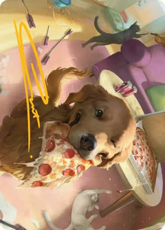 Lucky the Pizza Dog (44) Art Card (AMSH) - Gold-Stamped Signature