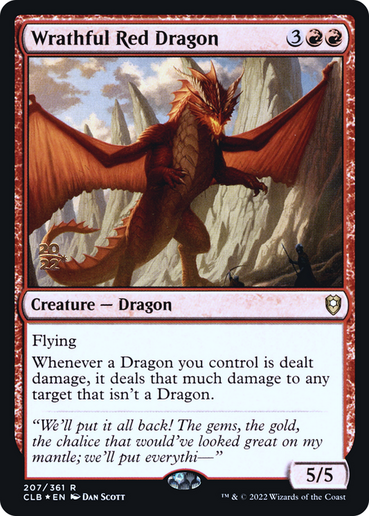 Wrathful Red Dragon (207) (Prerelease) - Foil