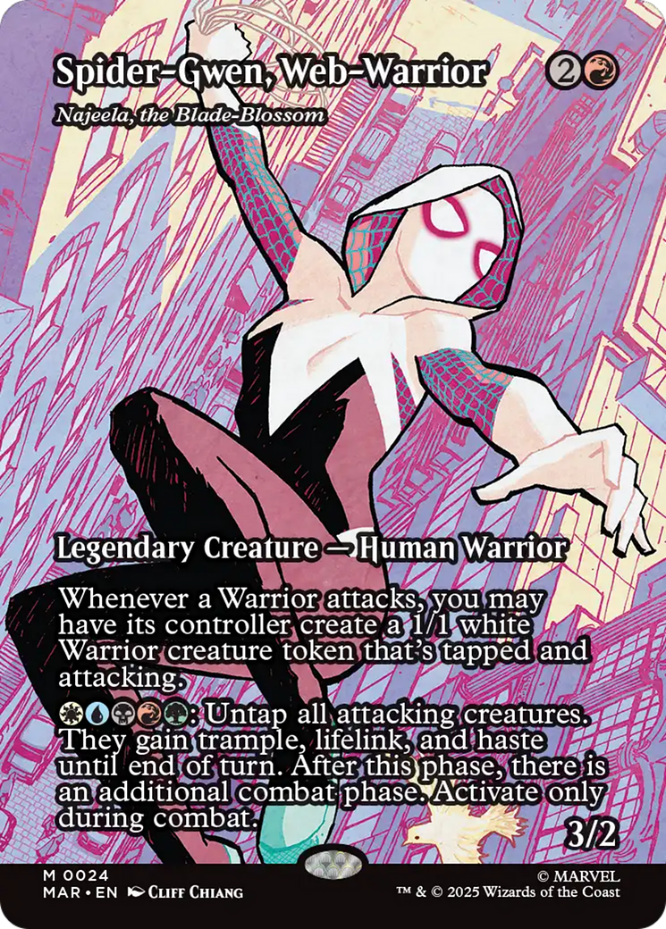 Spider-Gwen, Web-Warrior [Najeela, the Blade-Blossom] (0024) (Borderless)