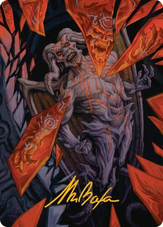Curse-Marred Demon (37/54) Art Card (FRA) - Gold-Stamped Signature