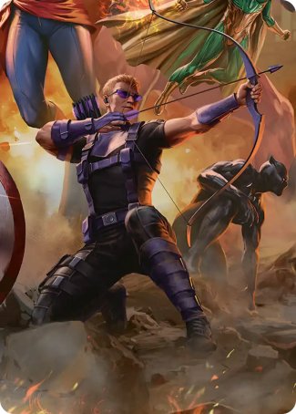 Hawkeye, Trick Shot (6/12/45) Art Card (AMSH)