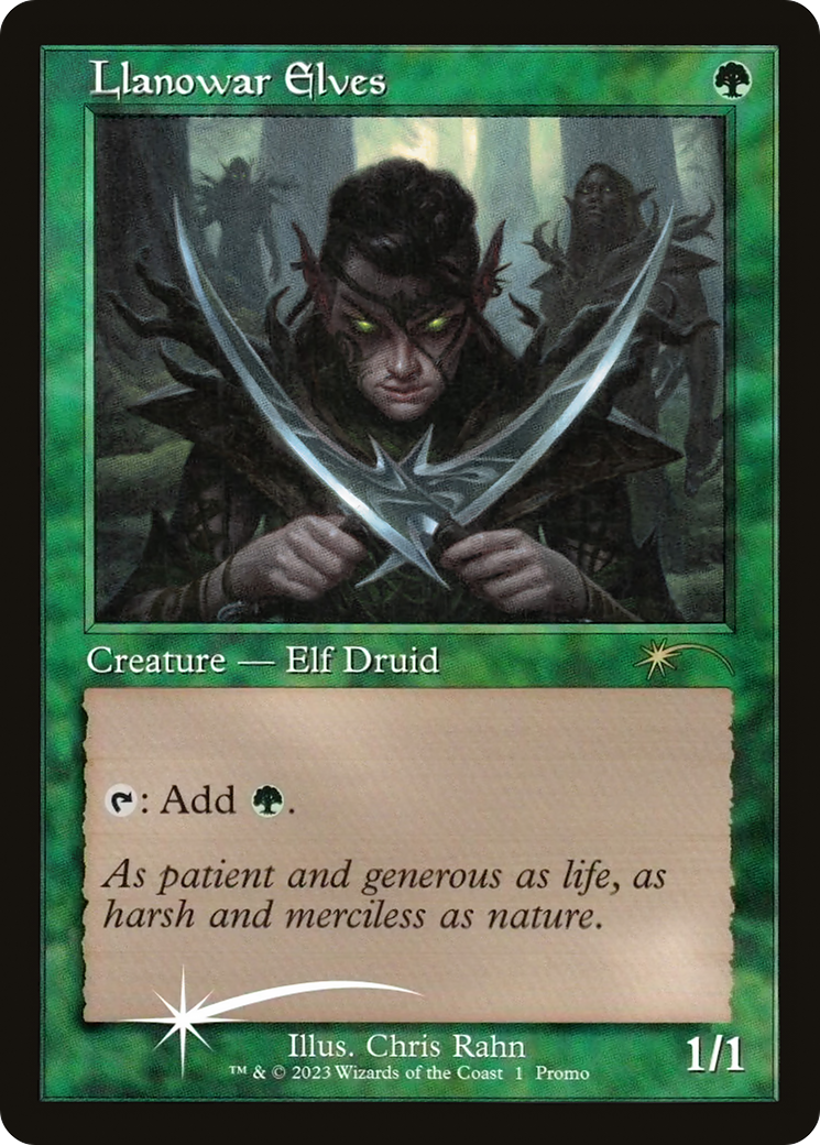 Llanowar Elves (001) (Retro Frame) - Foil pdmu