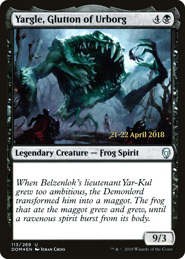 Yargle, Glutton of Urborg (113) (Prerelease) - Foil