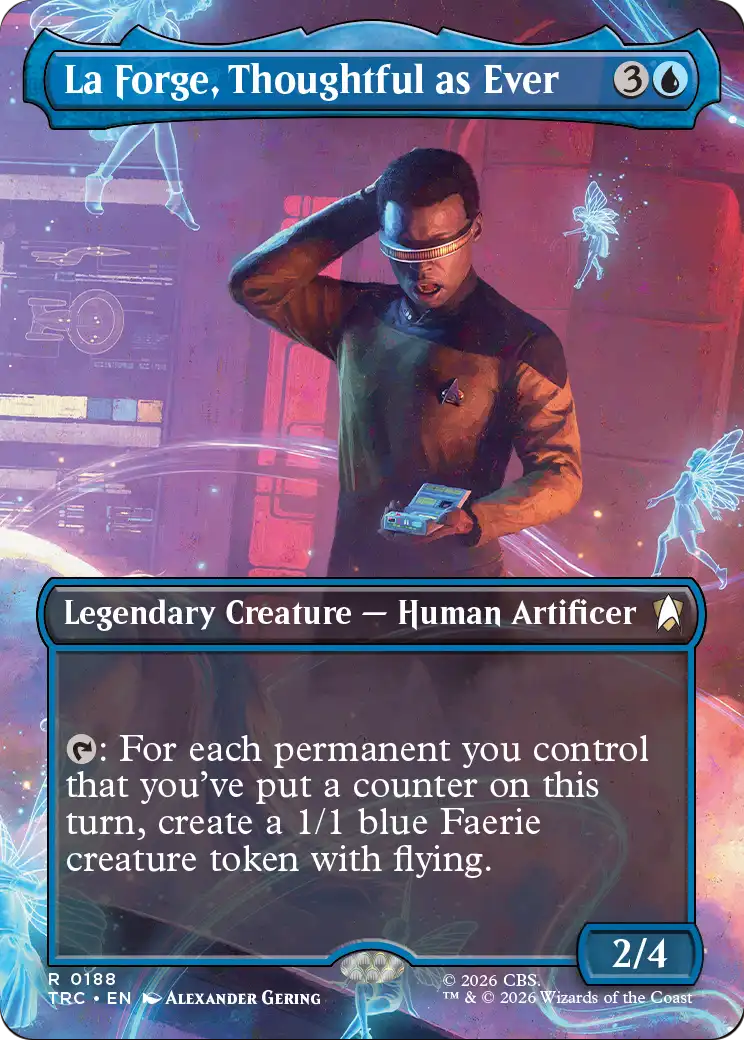La Forge, Thoughtful as Ever (0188) (Borderless) (TRC) - Foil