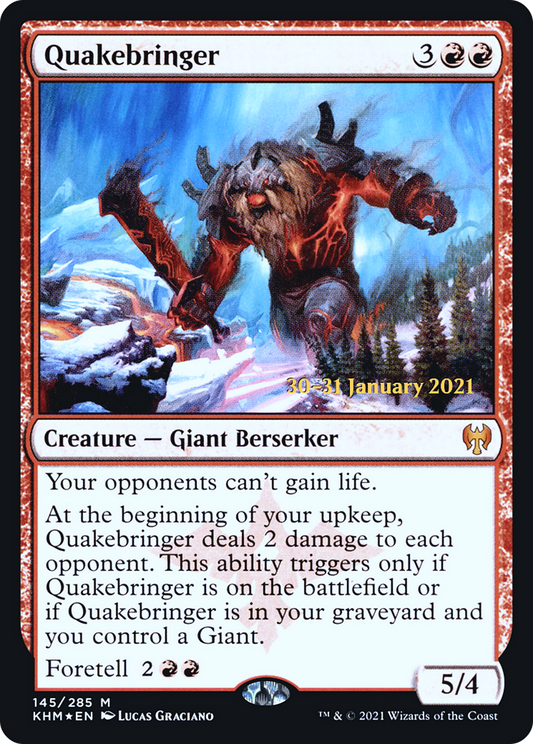 Quakebringer (145) (Prerelease) - Foil