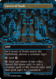 Cavern of Souls (0410c) (Borderless) - Neon Ink