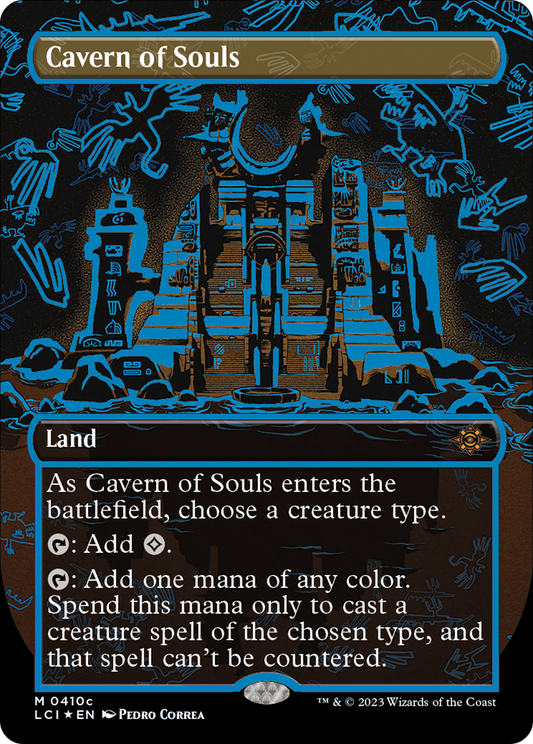 Cavern of Souls (0410c) (Borderless) - Neon Ink