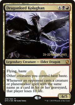Dragonlord Kolaghan (218) (Prerelease) - Foil