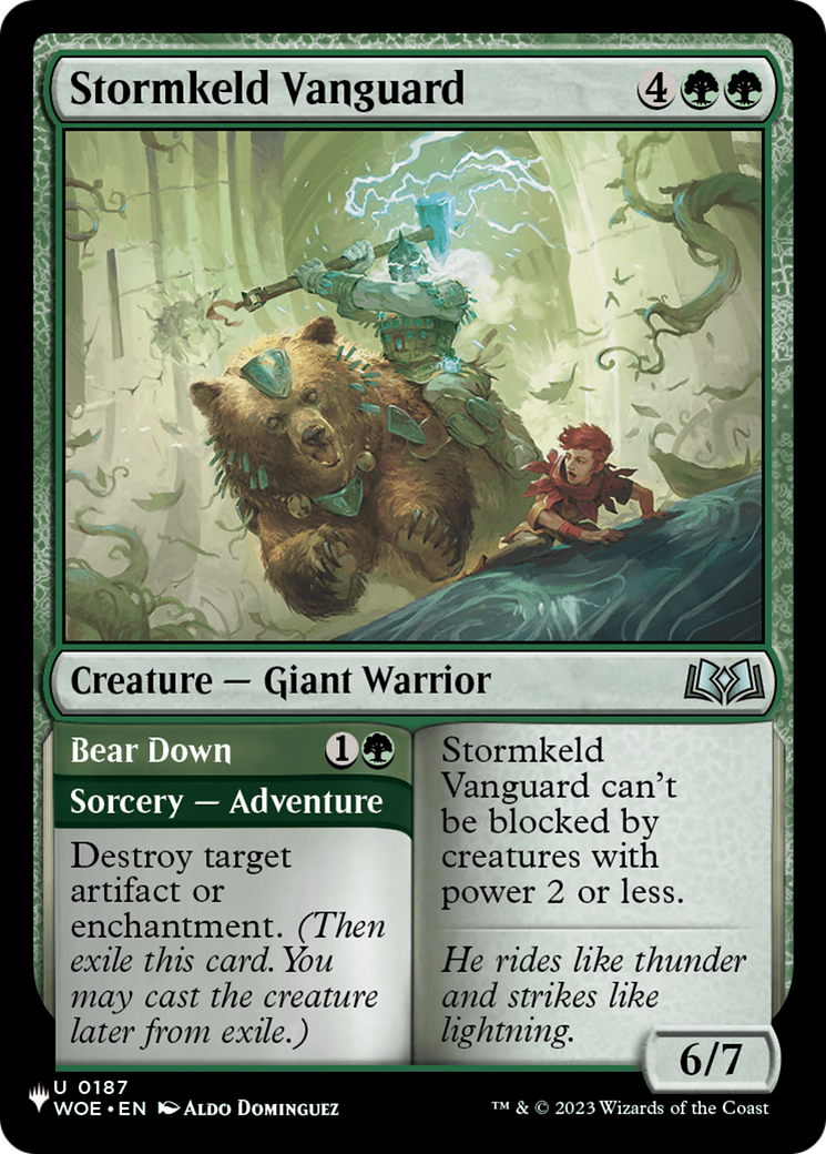 Stormkeld Vanguard // Bear Down (WOE-187) (PLST)