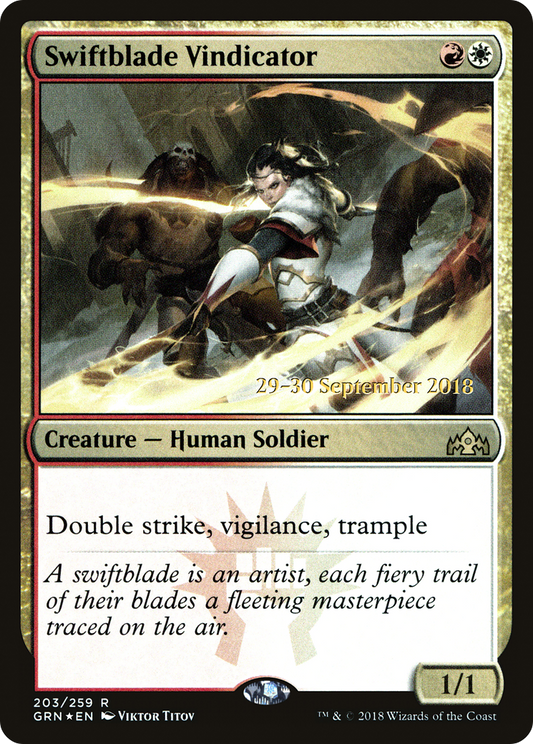 Swiftblade Vindicator (203) (Prerelease) - Foil