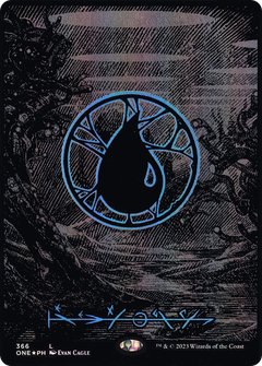 Island (366) (Phyrexian) - Oil Slick Raised Foil
