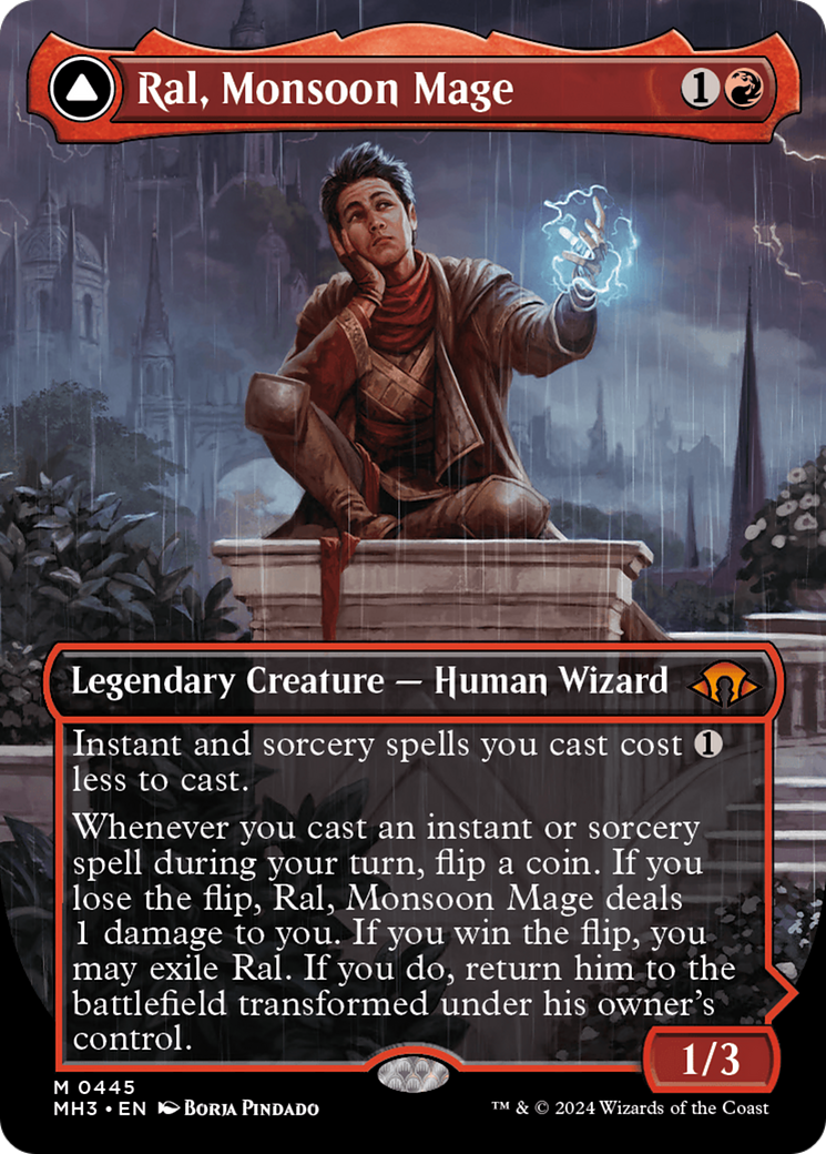 Ral, Monsoon Mage // Ral, Leyline Prodigy (0445) (Borderless) (MH3) - Foil
