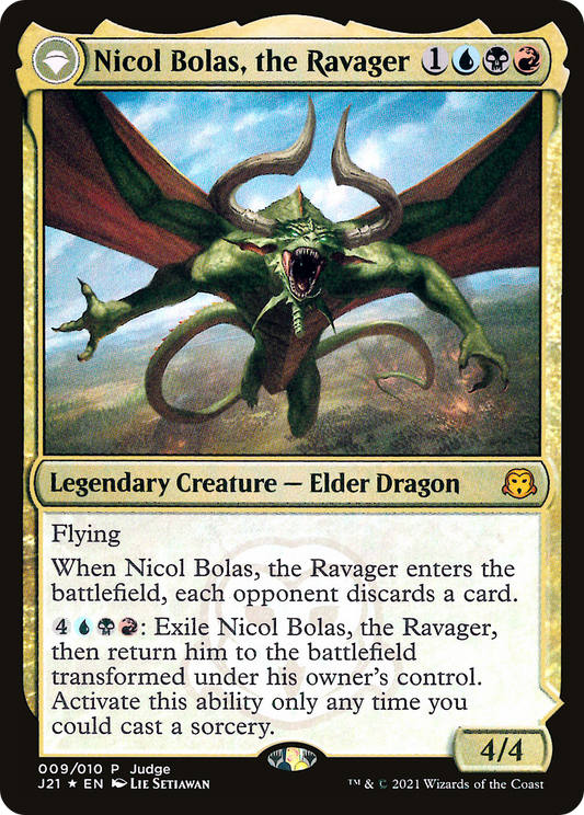 Nicol Bolas, the Ravager // Nicol Bolas, the Arisen (009) (Judge) (PJ21) - Foil