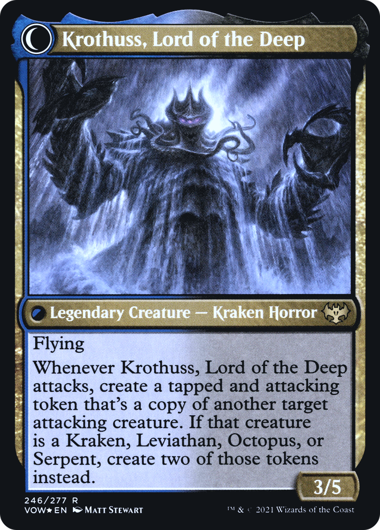 Runo Stromkirk // Krothuss, Lord of the Deep (246) (Prerelease) (PVOW) - Foil