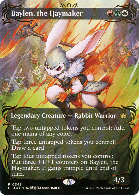 Baylen, the Haymaker (0345) (Borderless) (Showcase) - Raised Foil