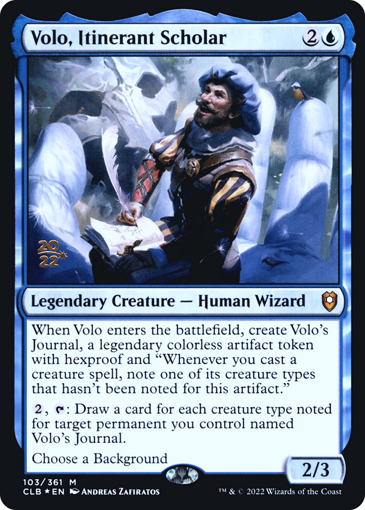 Volo, Itinerant Scholar (103) (Prerelease) - Foil