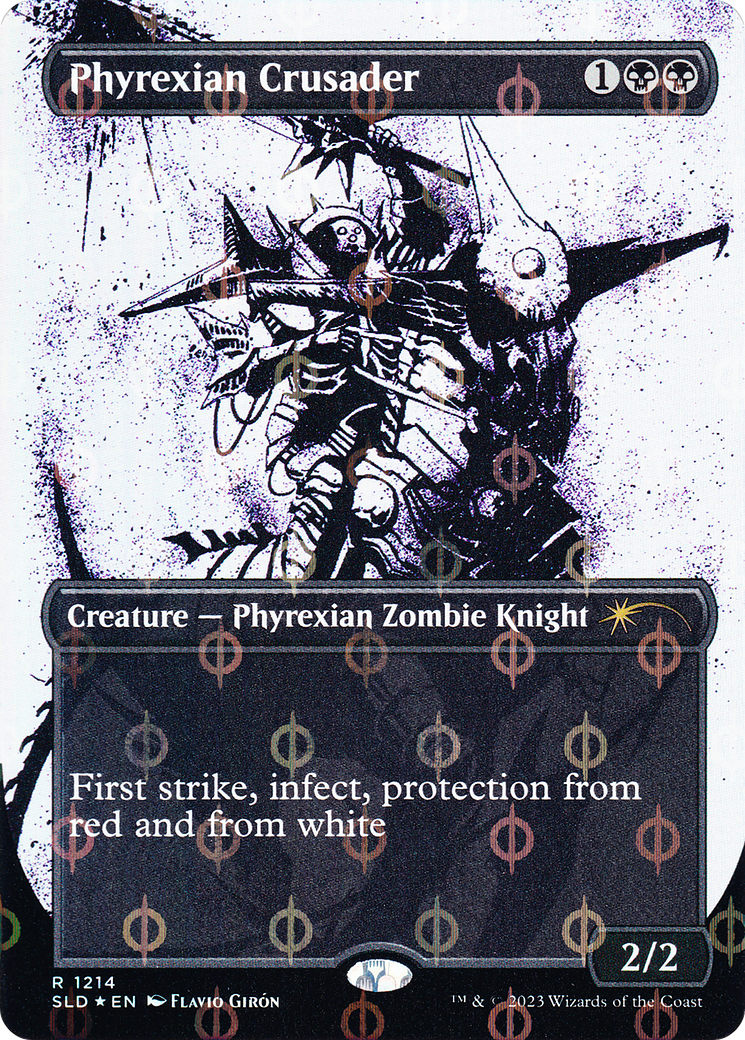 Phyrexian Crusader (1214) (Borderless) - Compleat Foil