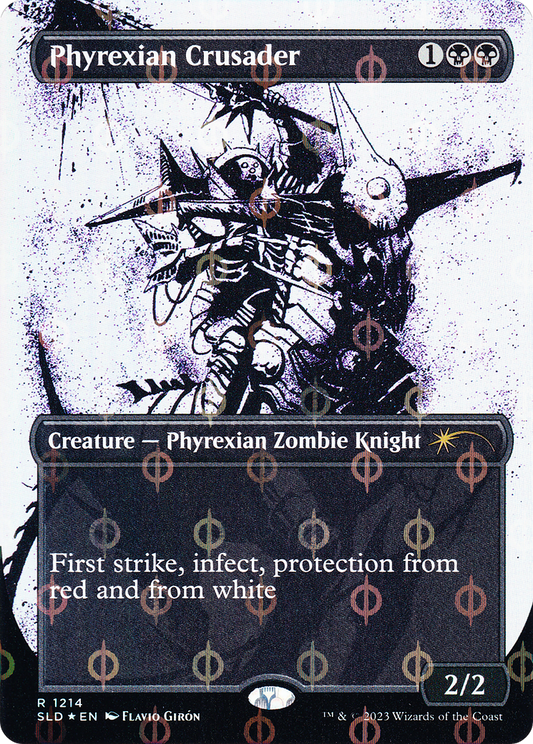 Phyrexian Crusader (1214) (Borderless) - Compleat Foil