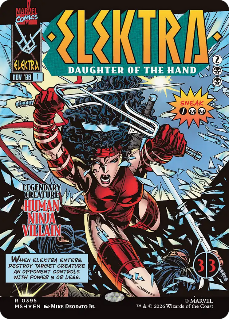 Elektra, Daughter of the Hand (0395) (Borderless) (MSH) - Foil