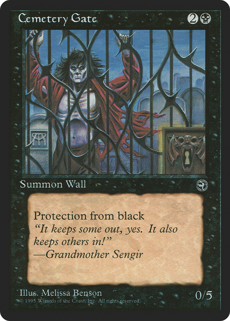 Cemetery Gate (Person in Red)